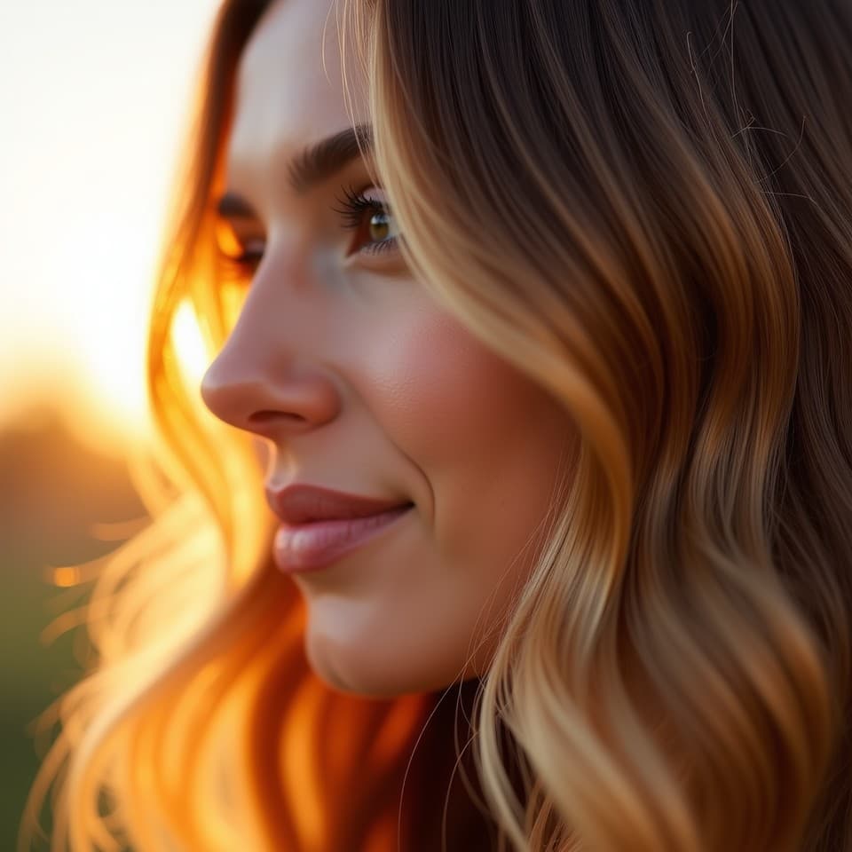 Cabelo com mechas balayage iluminadas e com aspecto natural.