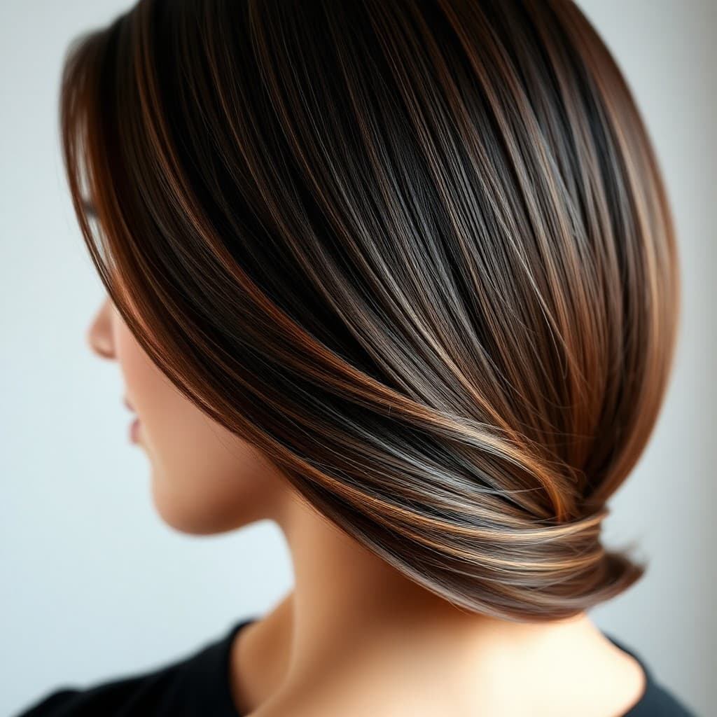 Resultado de escova e modelagem em penteado moderno